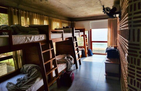 A shared PG room with bunk beds, illustrating multi-sharing accommodation