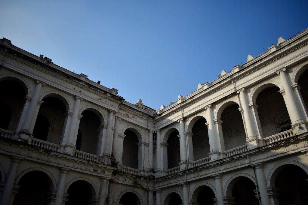 Colonial-era facade of the Indian Museum building in Kolkata
