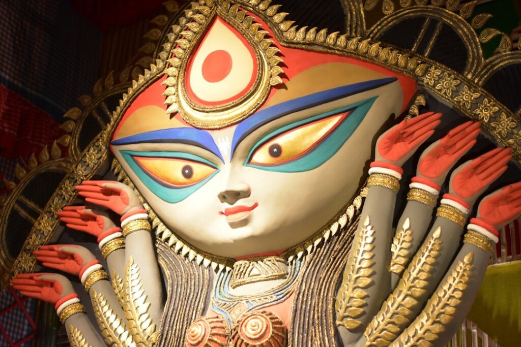 Large theme pandal in Salt Lake during Durga Puja