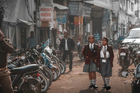 School students in India, West Bengal Sarathi bicycle scheme