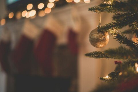 Christmas in Kolkata: Park Street Lights, Churches, Cakes and Where to Go 26 Close-up of glowing baubles and lights on a Christmas tree, a festive scene for Christmas in Kolkata
